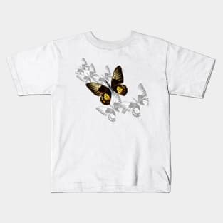 Bullet With Butterly Wings In Flight Kids T-Shirt
